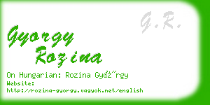 gyorgy rozina business card